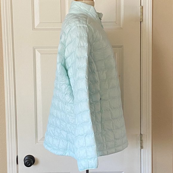 The North Face Eco Slim Fit Thermoball Full Zip Puffer Jacket Skylight Blue XXL - Picture 3 of 5